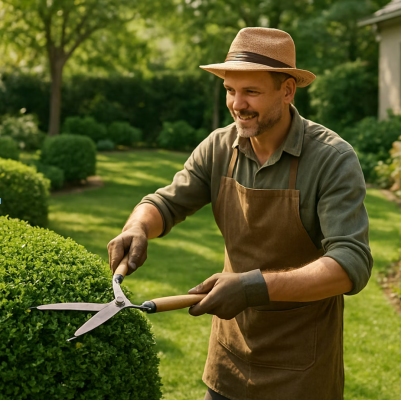 Hais Garten Hilfe II beim Hecke schneiden